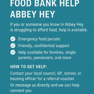 Abbey Hey food banks and housing disrepair